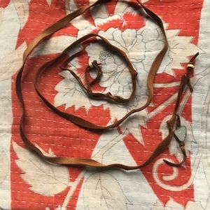 leather cord necklace with druzy stone